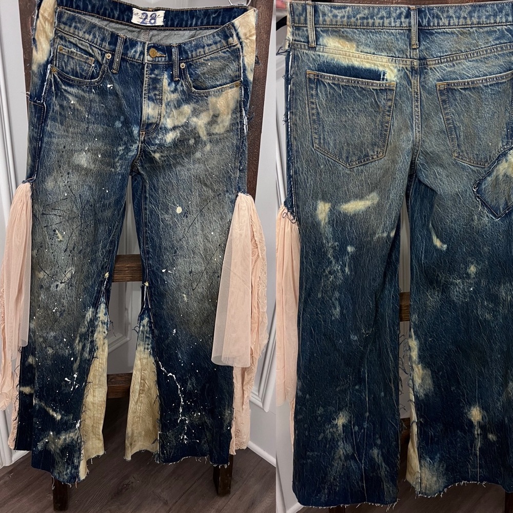NWOT Free People Martha lace jeans size 28 - Picture 4 of 7